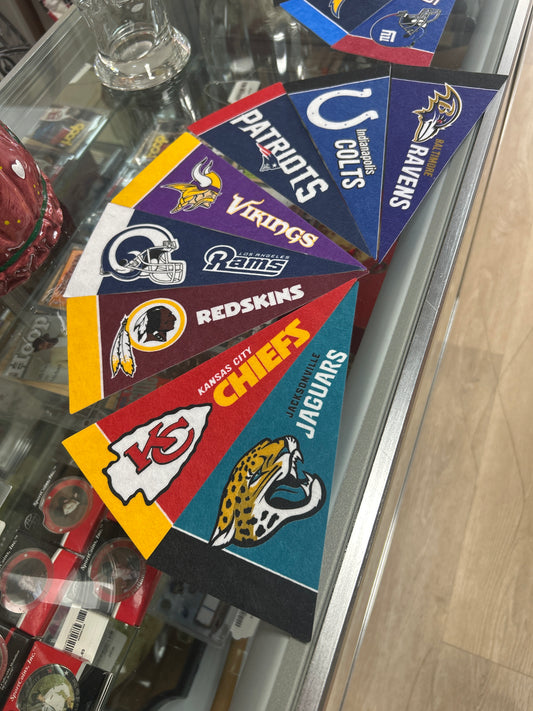 VINTAGE RICO MINI PENNANTS FOOTBALL 24 TOTAL