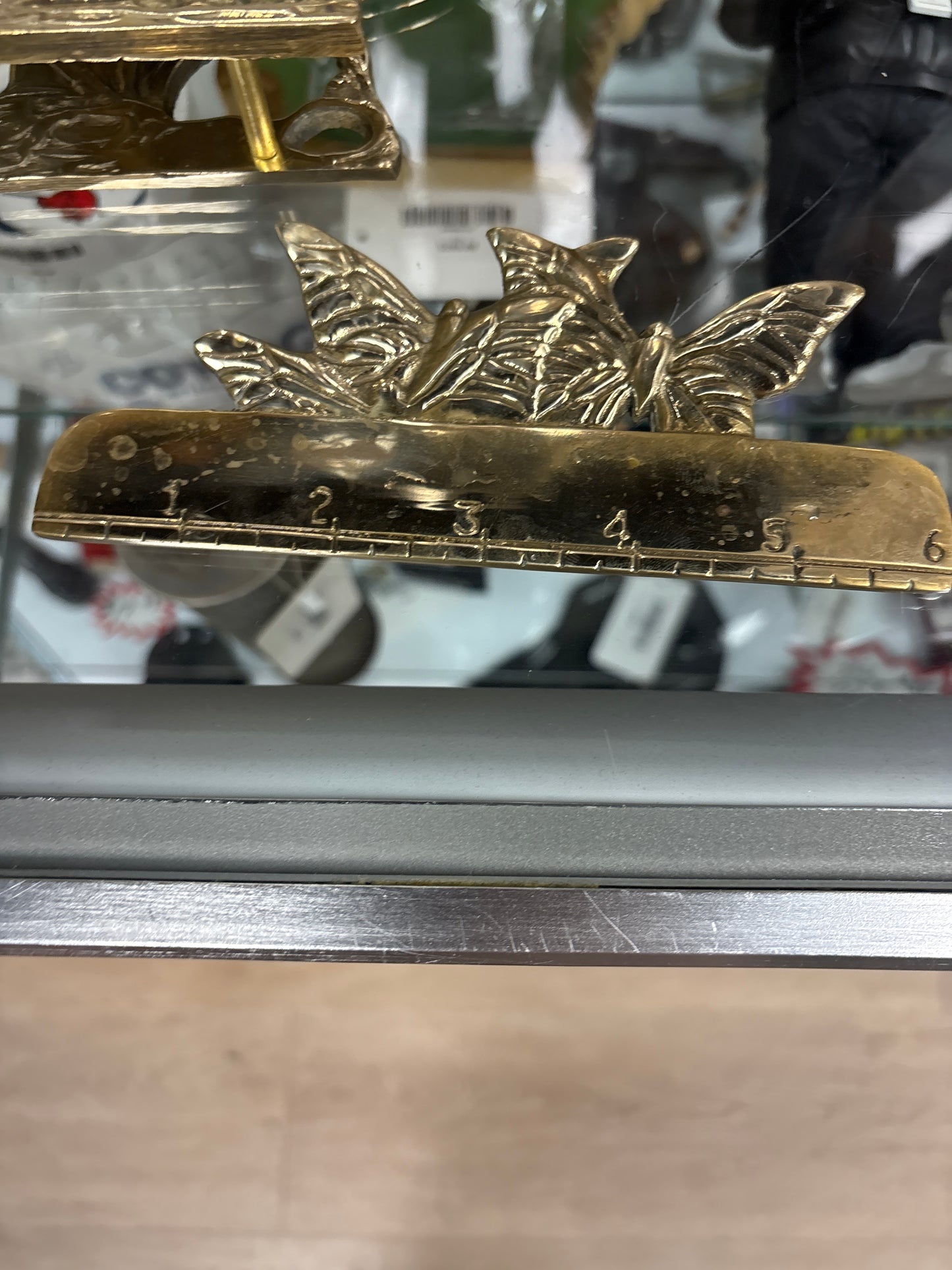 Vintage Brass Butterfly Ruler 6 Inches
