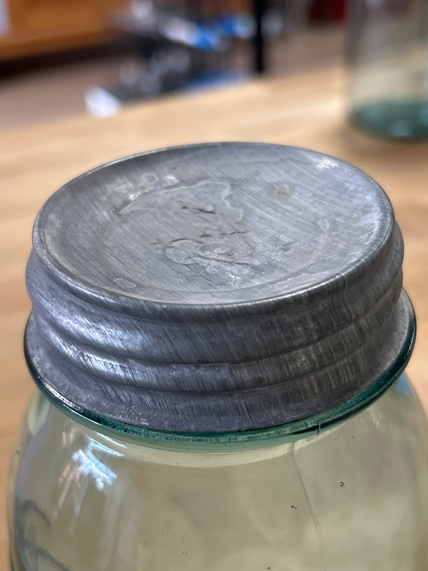 Ball Perfect Mason Jar Aqua Blue w/ Lid #7