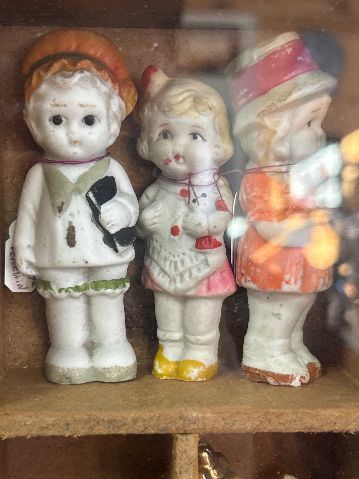 Vintage/Antique Miniature Doll collection in case