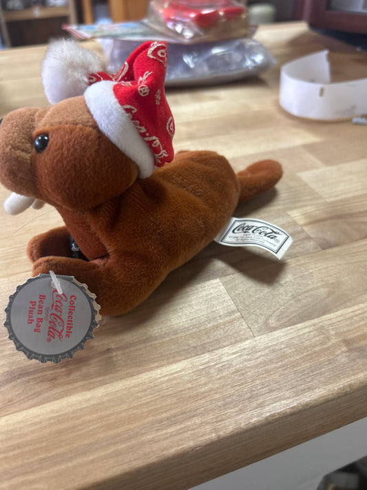 Coca-Cola Coke plush walrus in snowflake Night Cap 1998