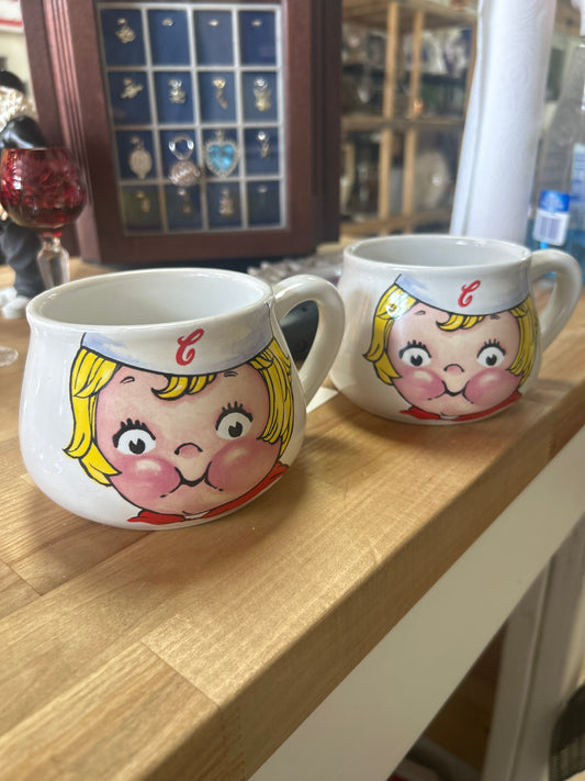 Set of 2 Vintage Campbells Soup Mug Bowl Oversize 1998