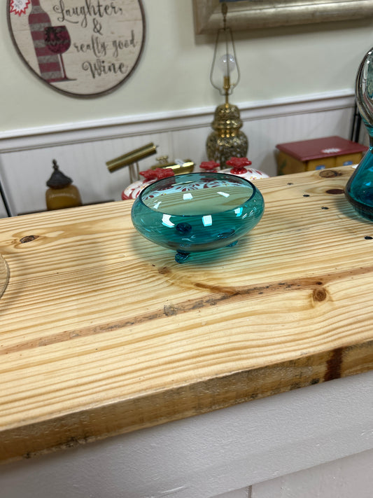 Blue glass bowl 5”