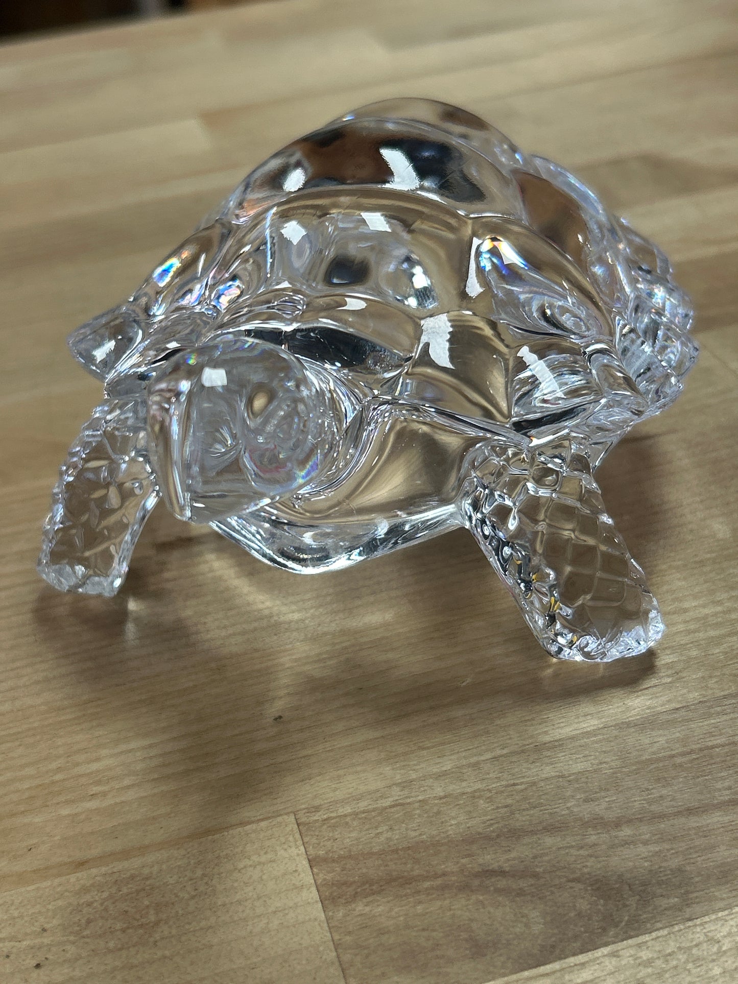 Cristal D'Arques Lead Crystal Turtle Figurine 7.5”