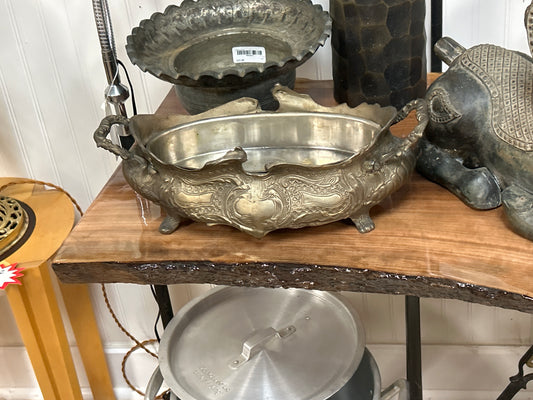 Large Antique French Brass Jardiniere