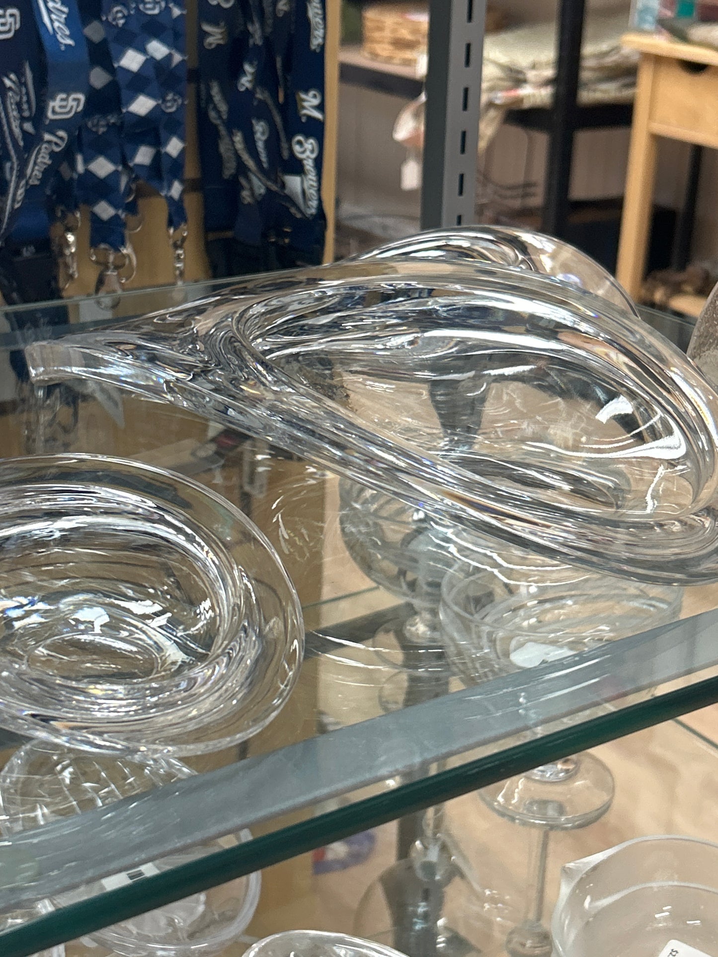 Serving dishes glass set 3 (1 large and 2 small) oval shaped