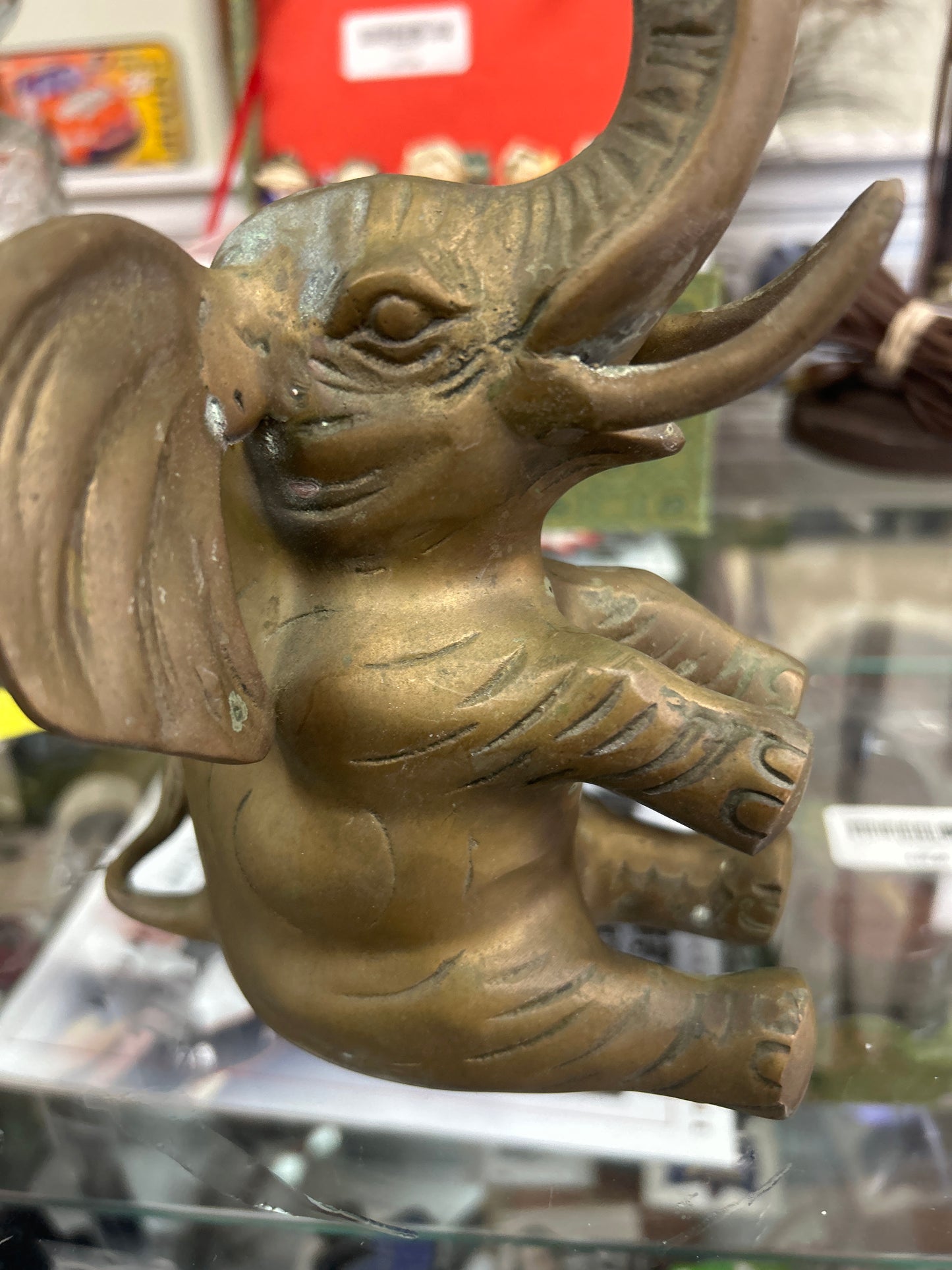 Brass Elephant 7.5" Figurine
