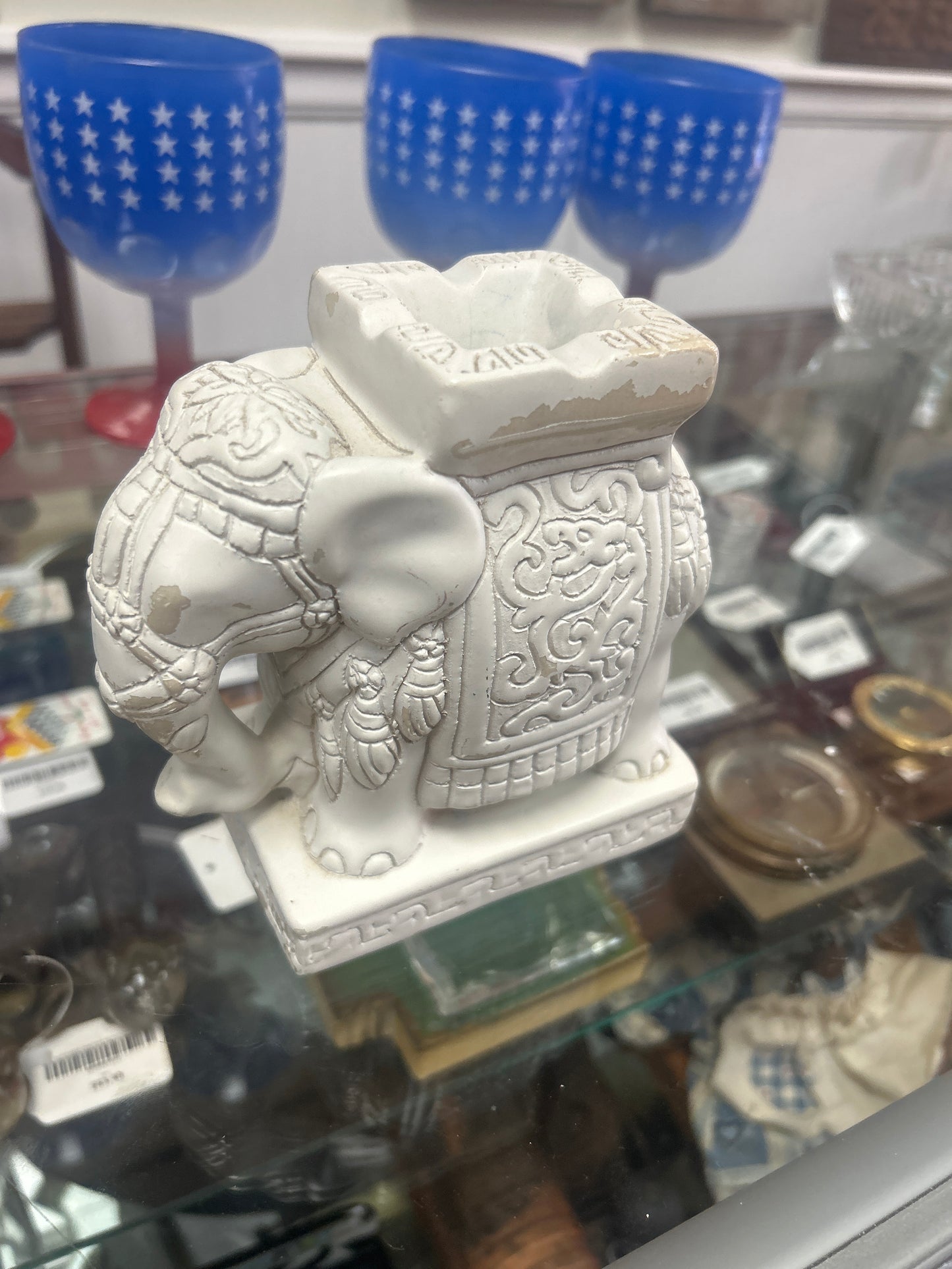 Vintage Elephant Ashtray in Ceramic, 1980s