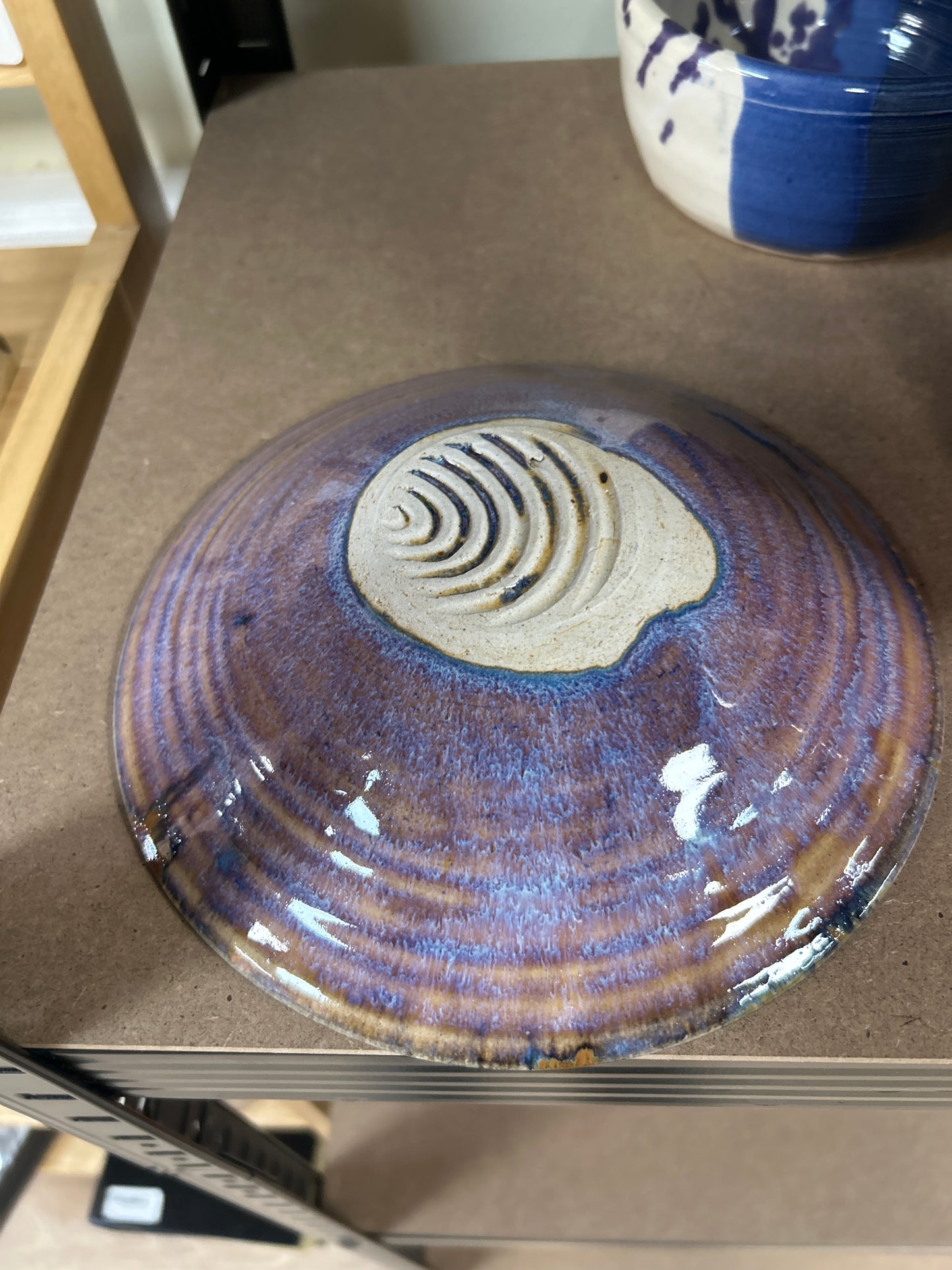 Pottery Dish (purple) 8”