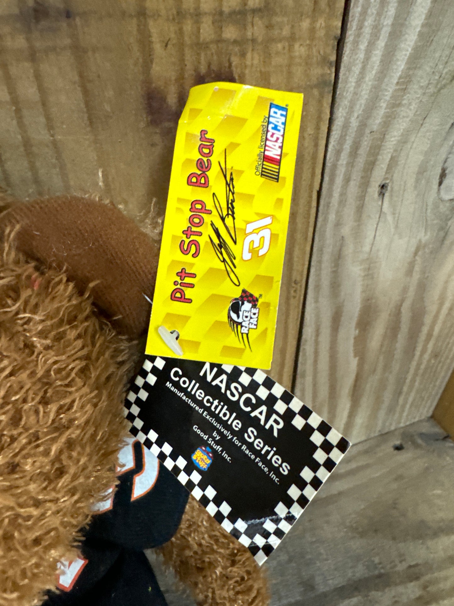 NASCAR Pit Stop Bear #31 Jeff Burton w/Tags
