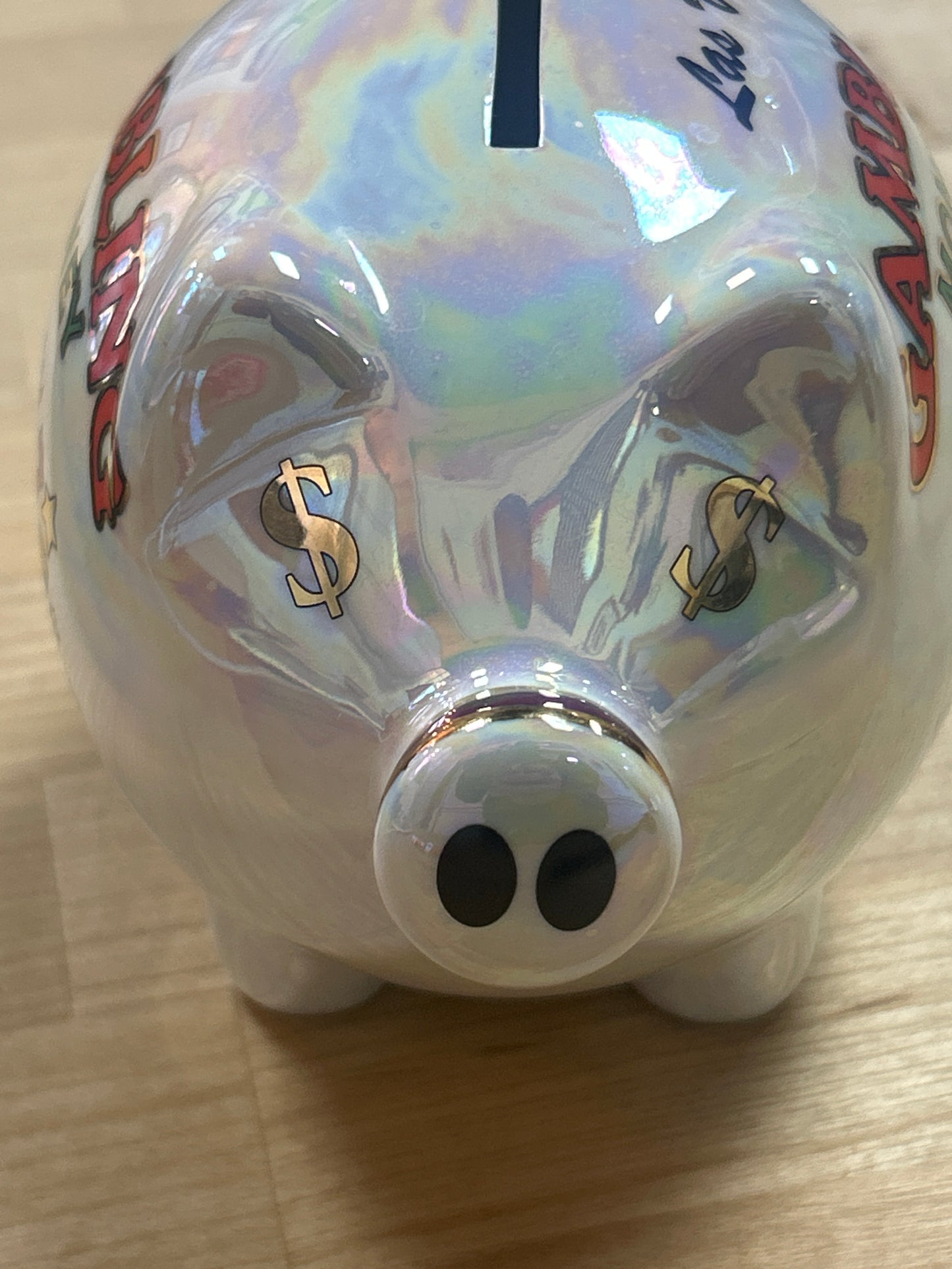 Ceramic Piggy Bank GAMBLING MONEY $$$ Las Vegas