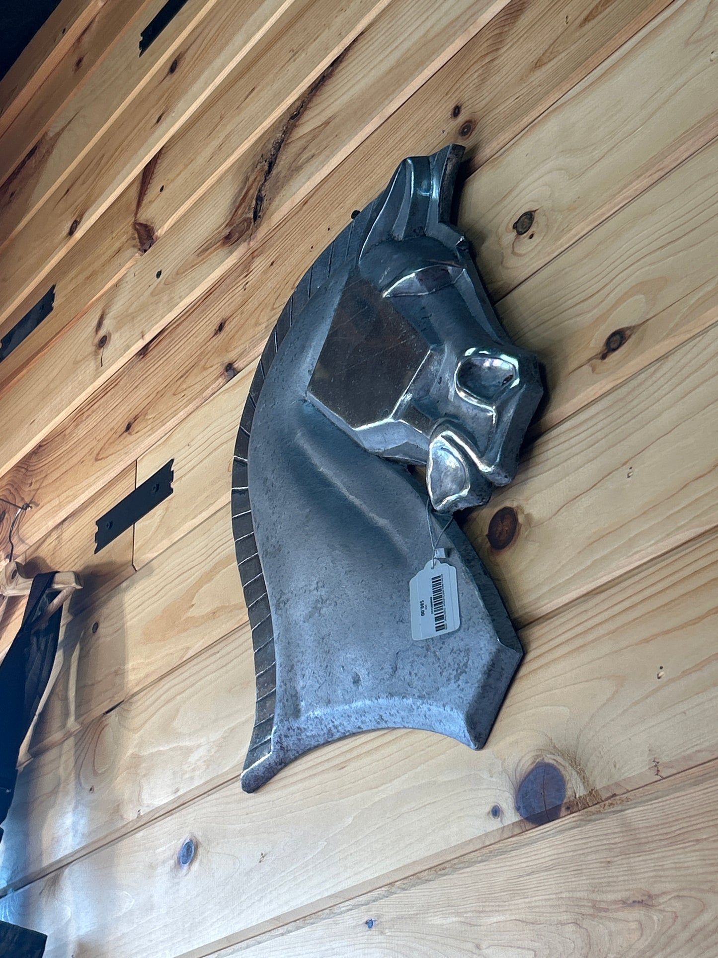 Art Deco Metal Wall Sculpture - Horse Head - 1930s