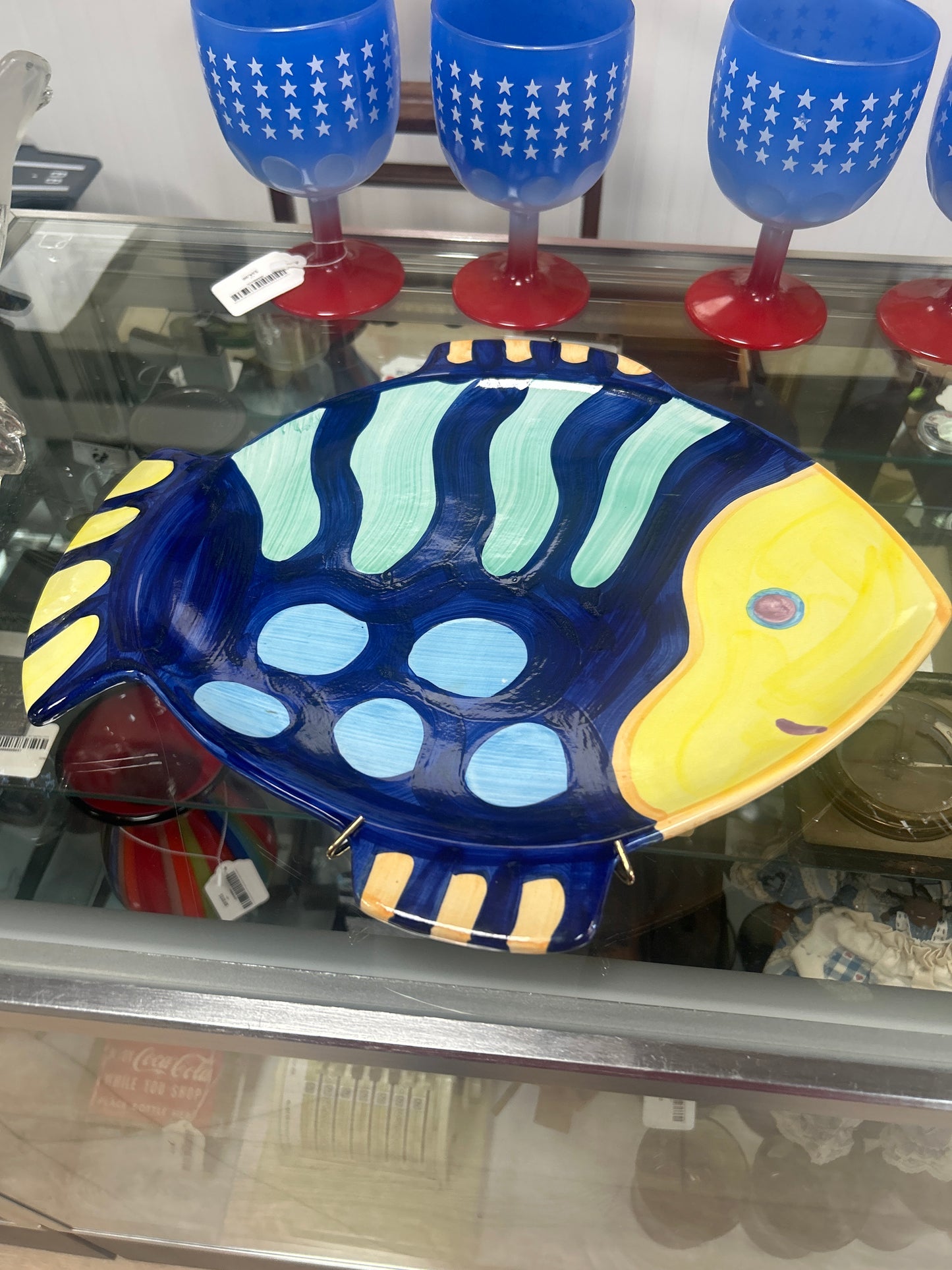Grand Casino Painted Fish Serving Platter Designed By K Kahl