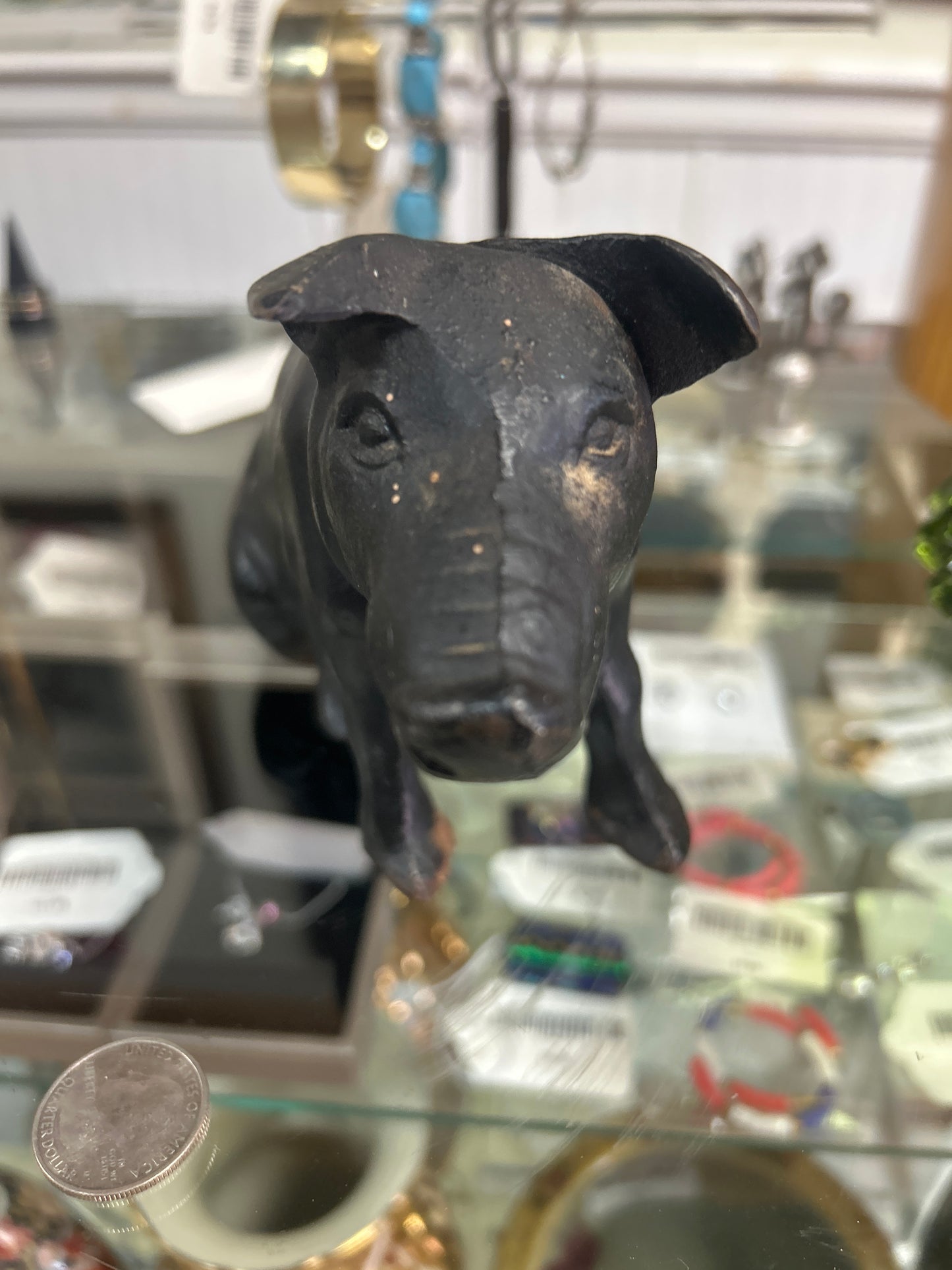 Vintage Cast Iron Pig Bank