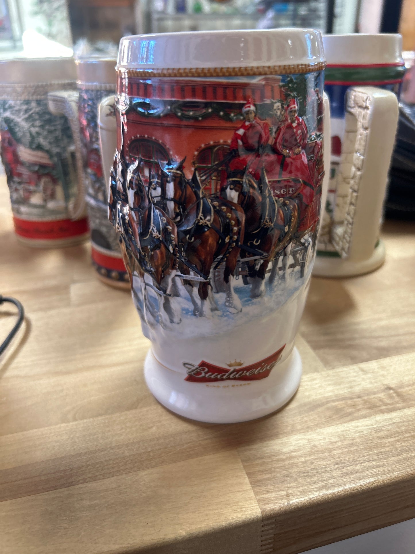 Budweiser 2006 "Sunset at the Stables" Holiday Beer Mug Stein # CS670