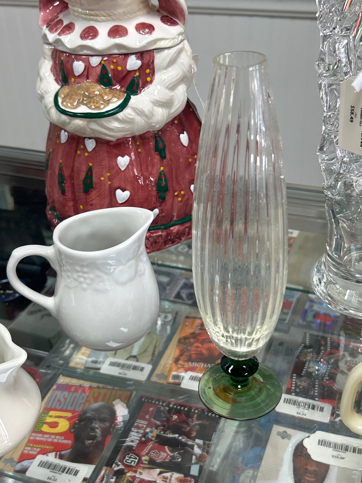 Mid-Century Modern Blown Glass Stemmed Vase