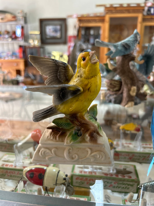 Vintage Bird Figurine (single yellow bird)