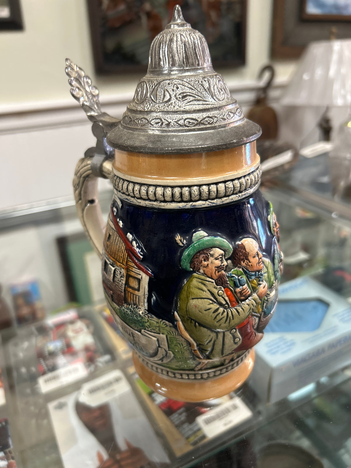 Beer Stein W Germany “Wer Froh Auf Erden Leben Will. Der Trinkt Sein Bier EUC