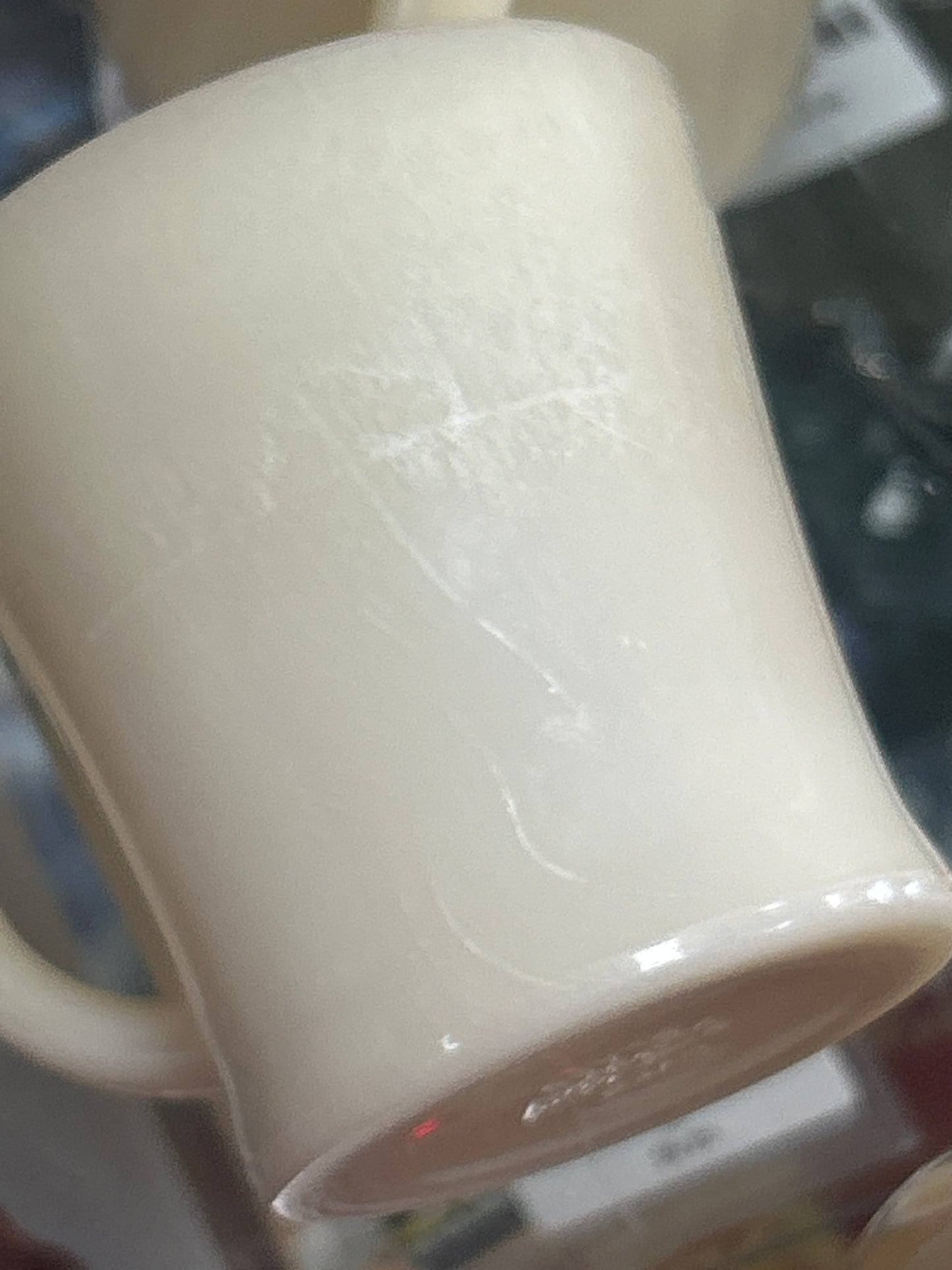 Vintage Ivory Fire King D Handle Flat Bottom Coffee Mug (set of 6)