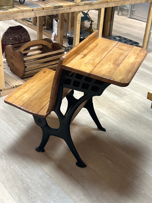 Antique or definitely vintage folding school desk