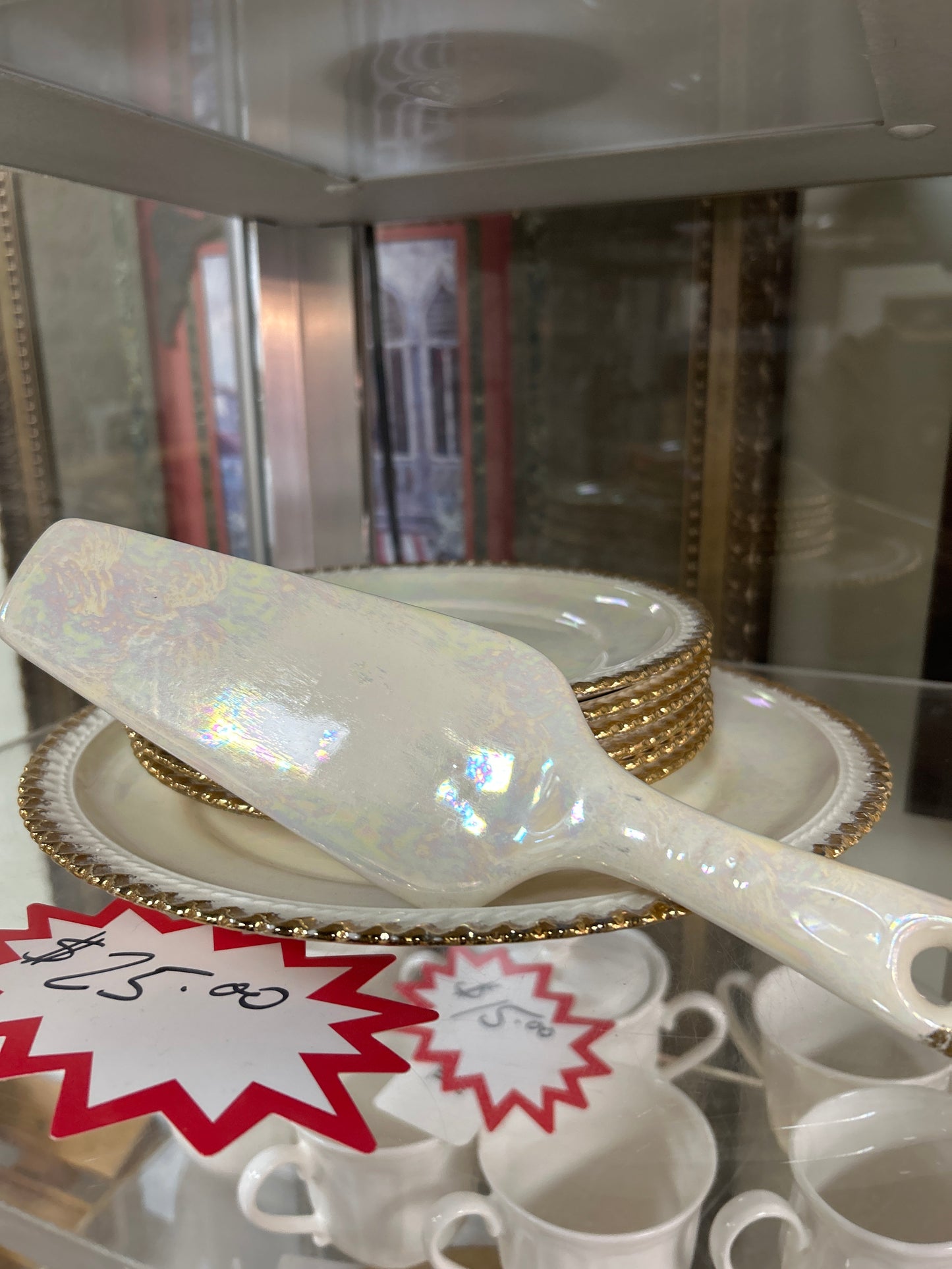 Pearl 22k China Cake set