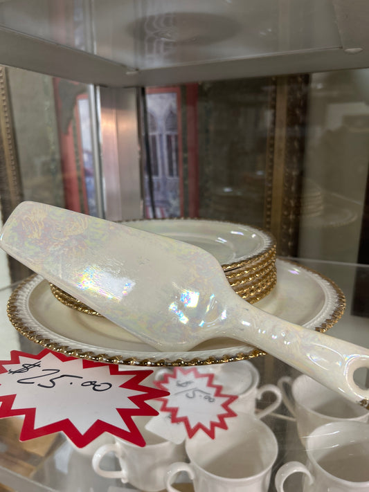 Pearl 22k China Cake set