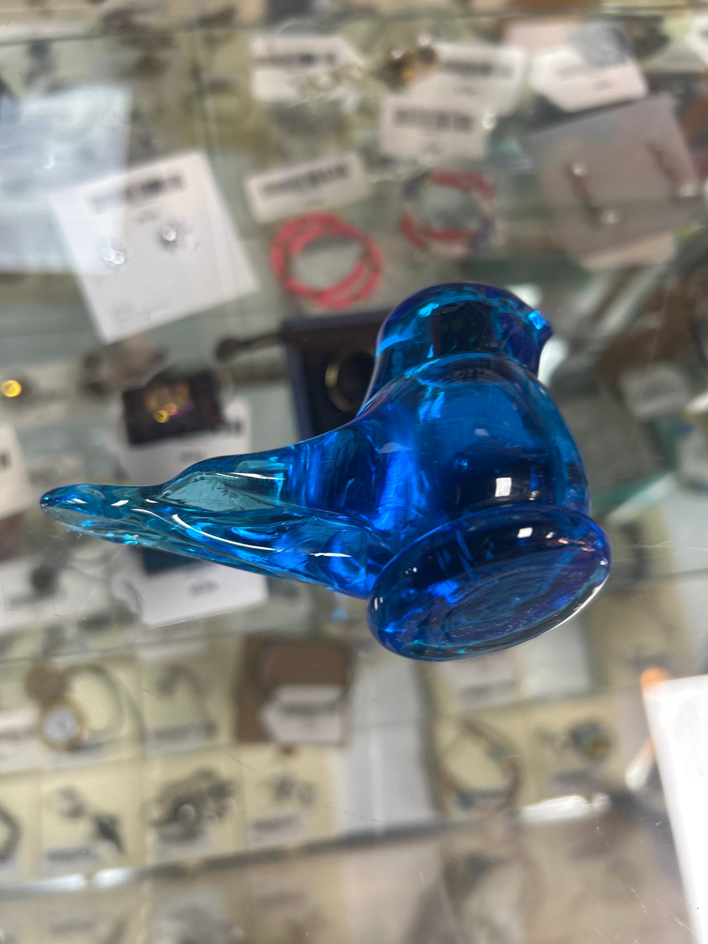 Vintage Leo Ward Glass Cobalt Bluebird of Happiness 1985 Figurine