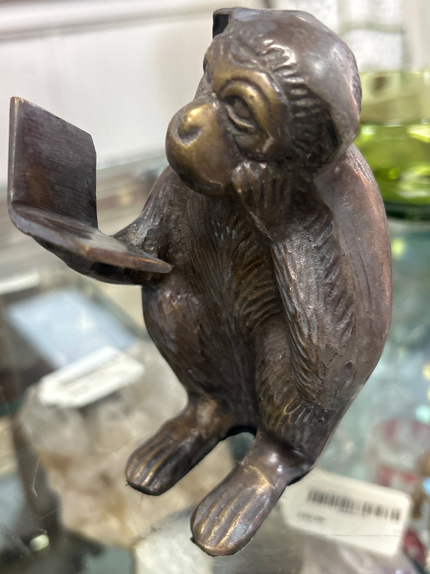 VINTAGE Bronze Monkey Sculpture