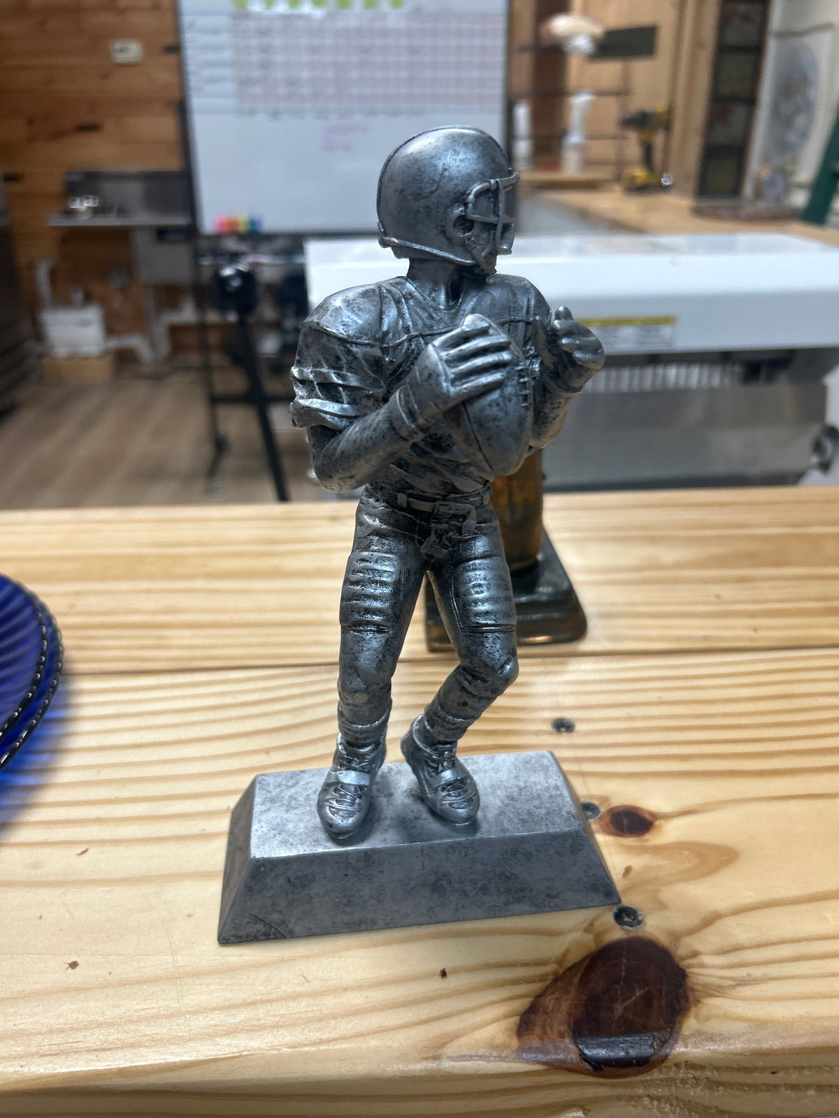 Silver Quarterback Football Resin Trophies