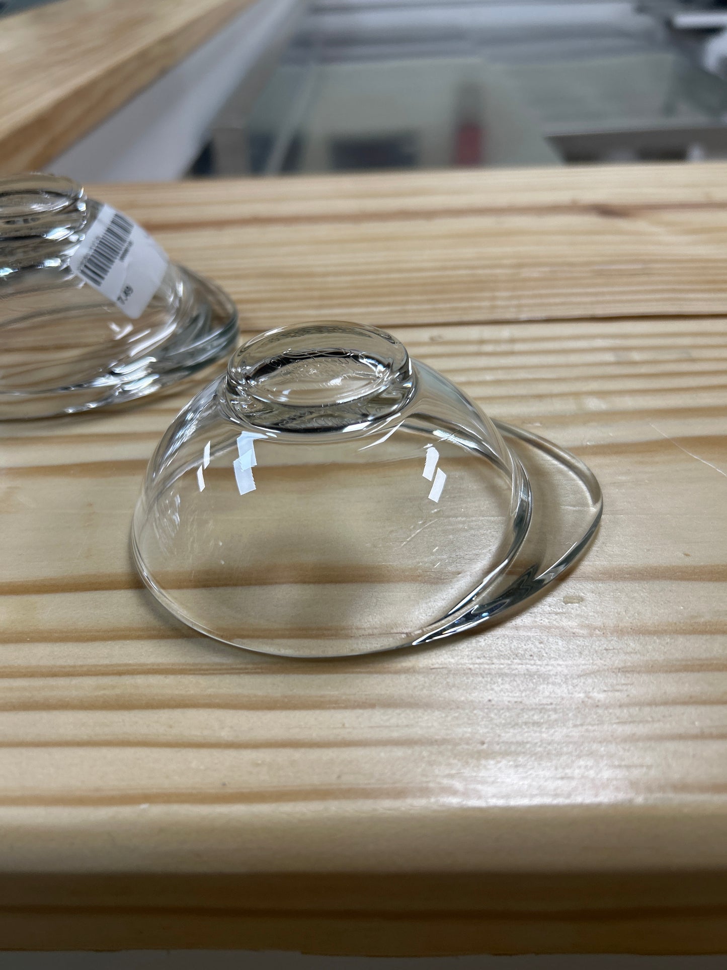 Small glass bowls w/ holding lip (set 4)
