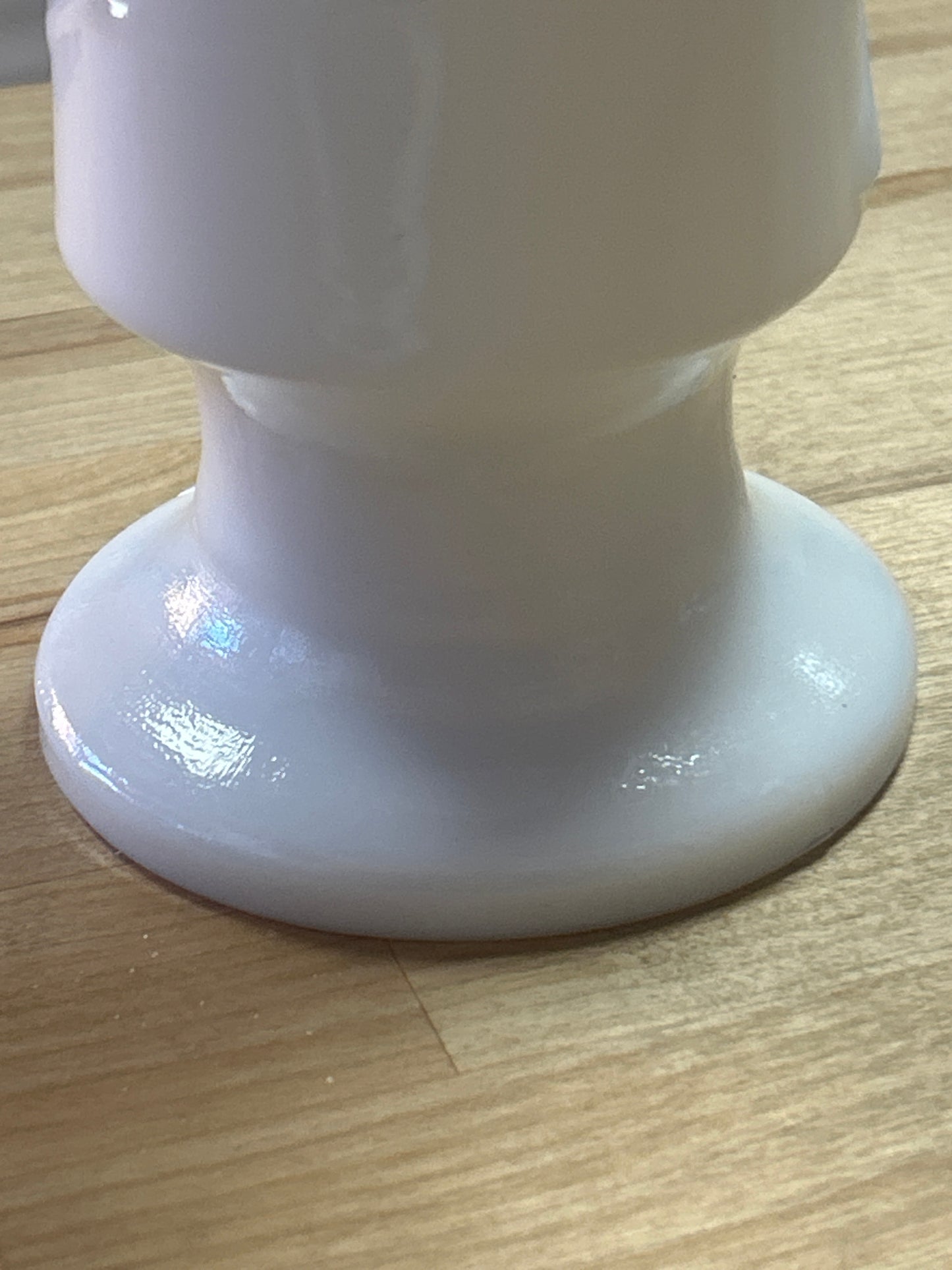 Vintage Hazel Atlas Milk Glass Vase: 1960s Ivy Bouquet Vase 9 1/2”