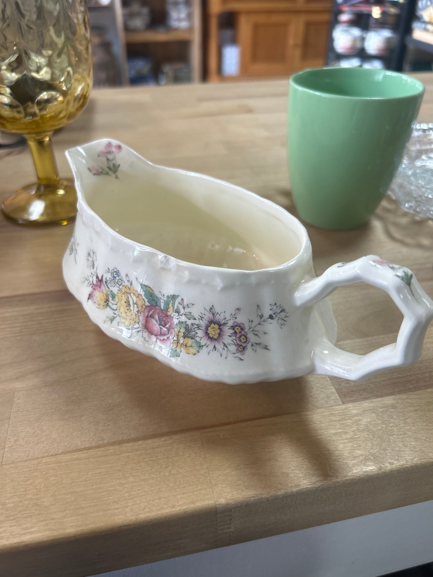 Crooksville China FLORAL SYMPHONY Gravy Boat '49