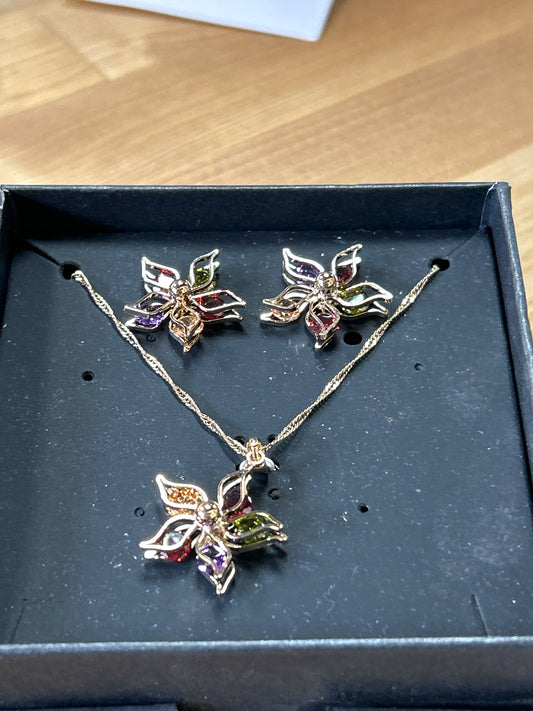 Earrings and Necklaces Flowers