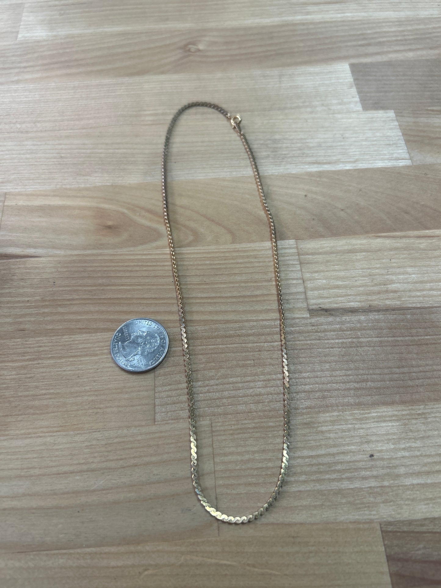Gold tone necklace
