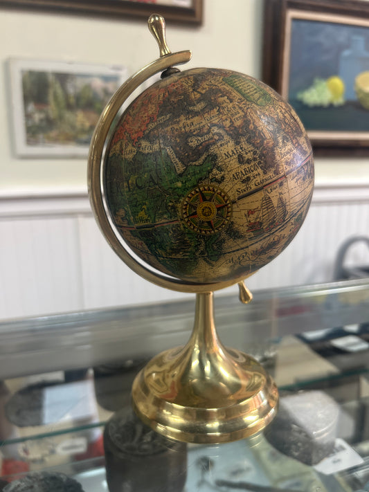 Vintage Globe (5” diameter on 9” stand) Made in Italy