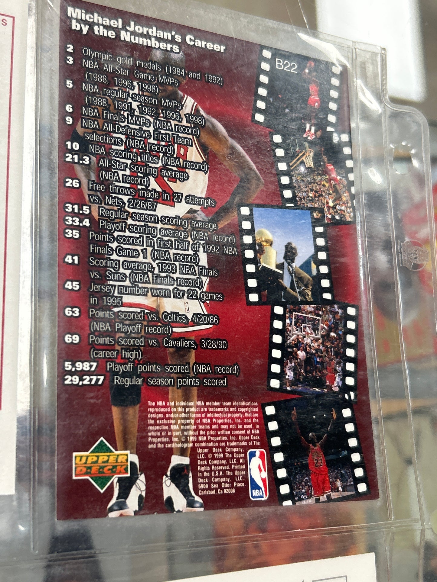 Upper Deck Jordan Jumbo Card “B22”