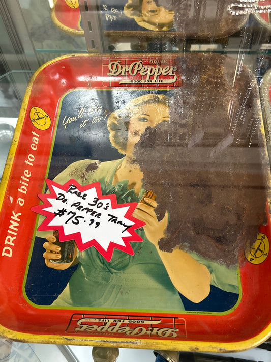 1930's Dr Pepper Good for Life serving tray "You'll like it too!".