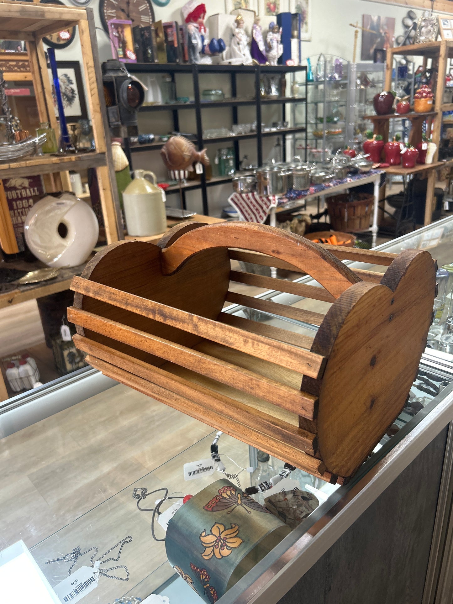 Vintage wooden basket.