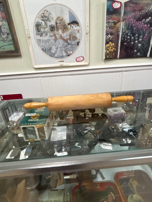 Vintage Thorpe Rolling Pin Co Hamden Connecticut Large Wood Rolling Pin 22” 12 barrel (EXCEPTIONAL CONDITION)