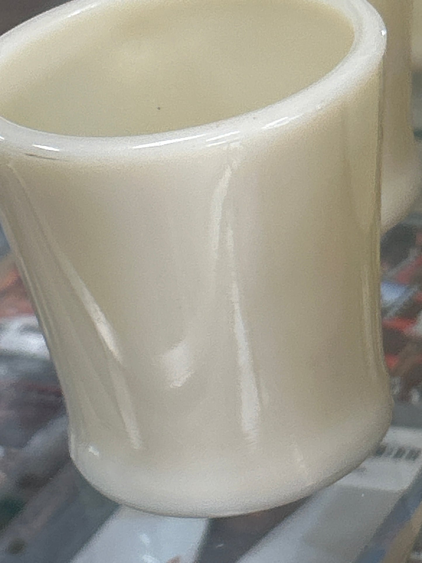 Vintage Ivory Fire King D Handle Flat Bottom Coffee Mug (set of 6)