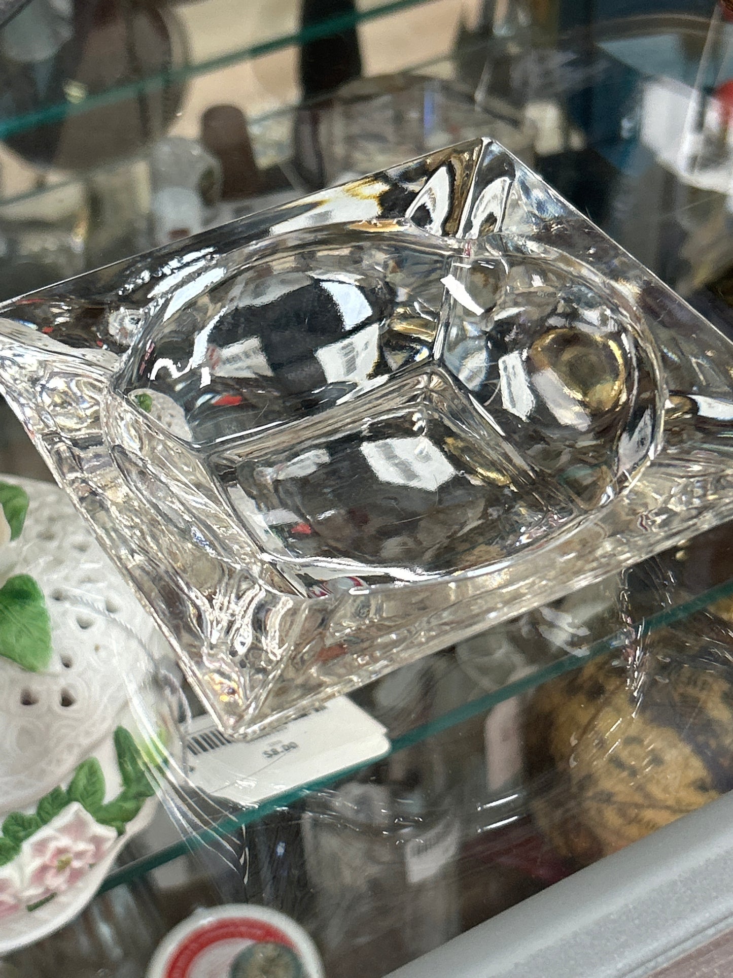 Vintage clear ashtray