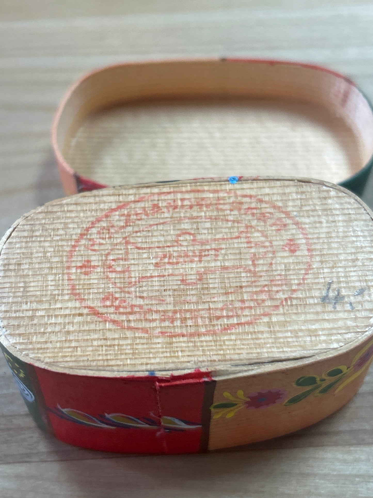Vintage Wood Painted Tiny Box