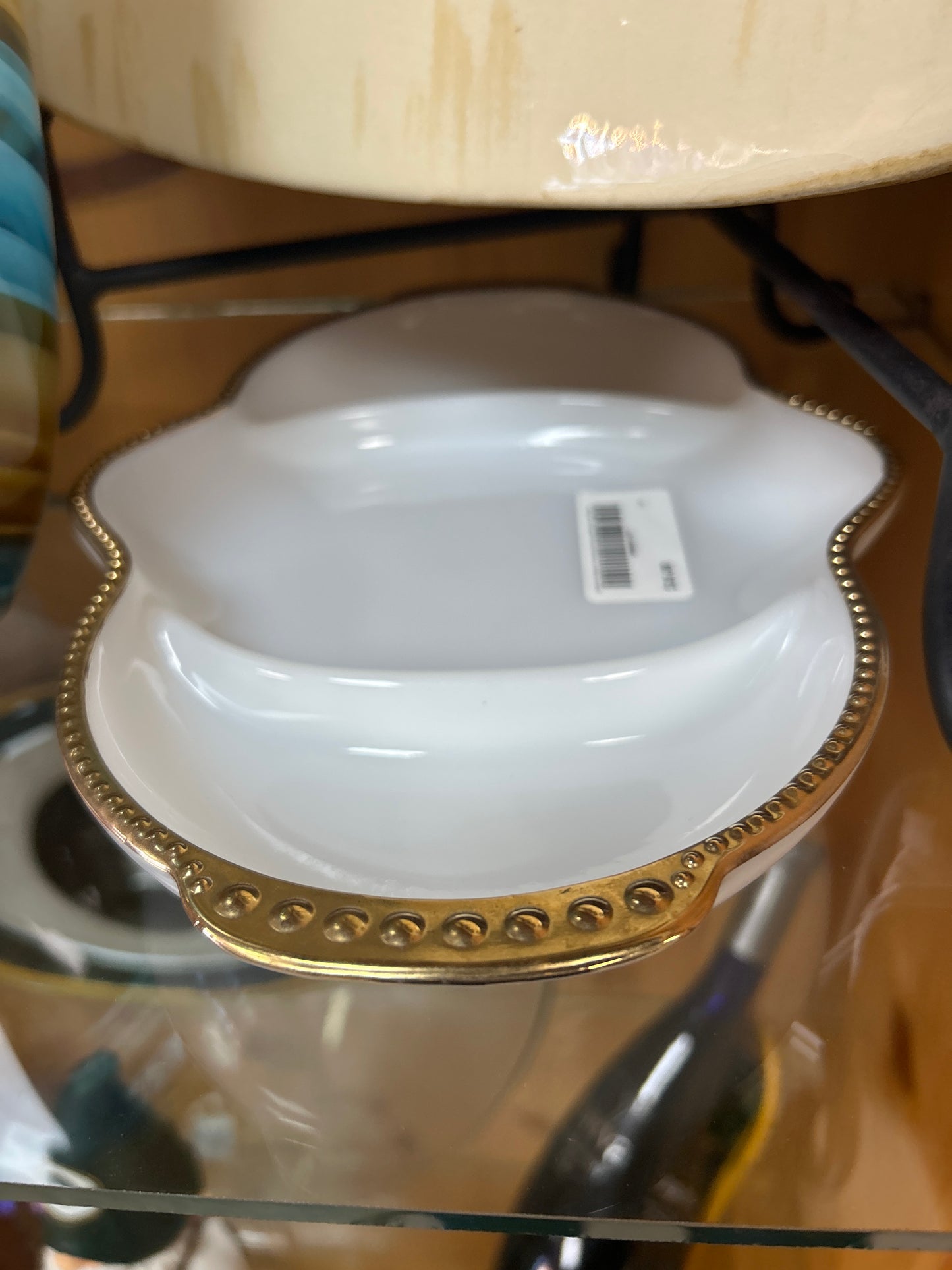 Vintage Anchor Harbor Fire King Vintage Milk Glass Platter