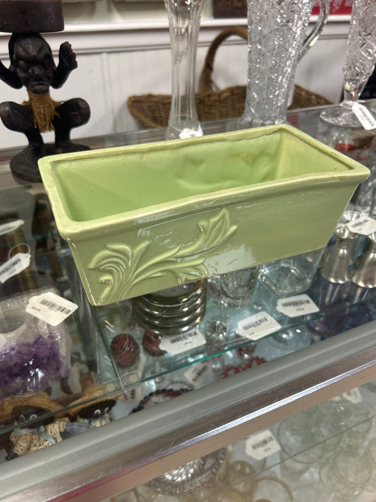 Vintage Norton USA Pottery Green Planter Glazed 213