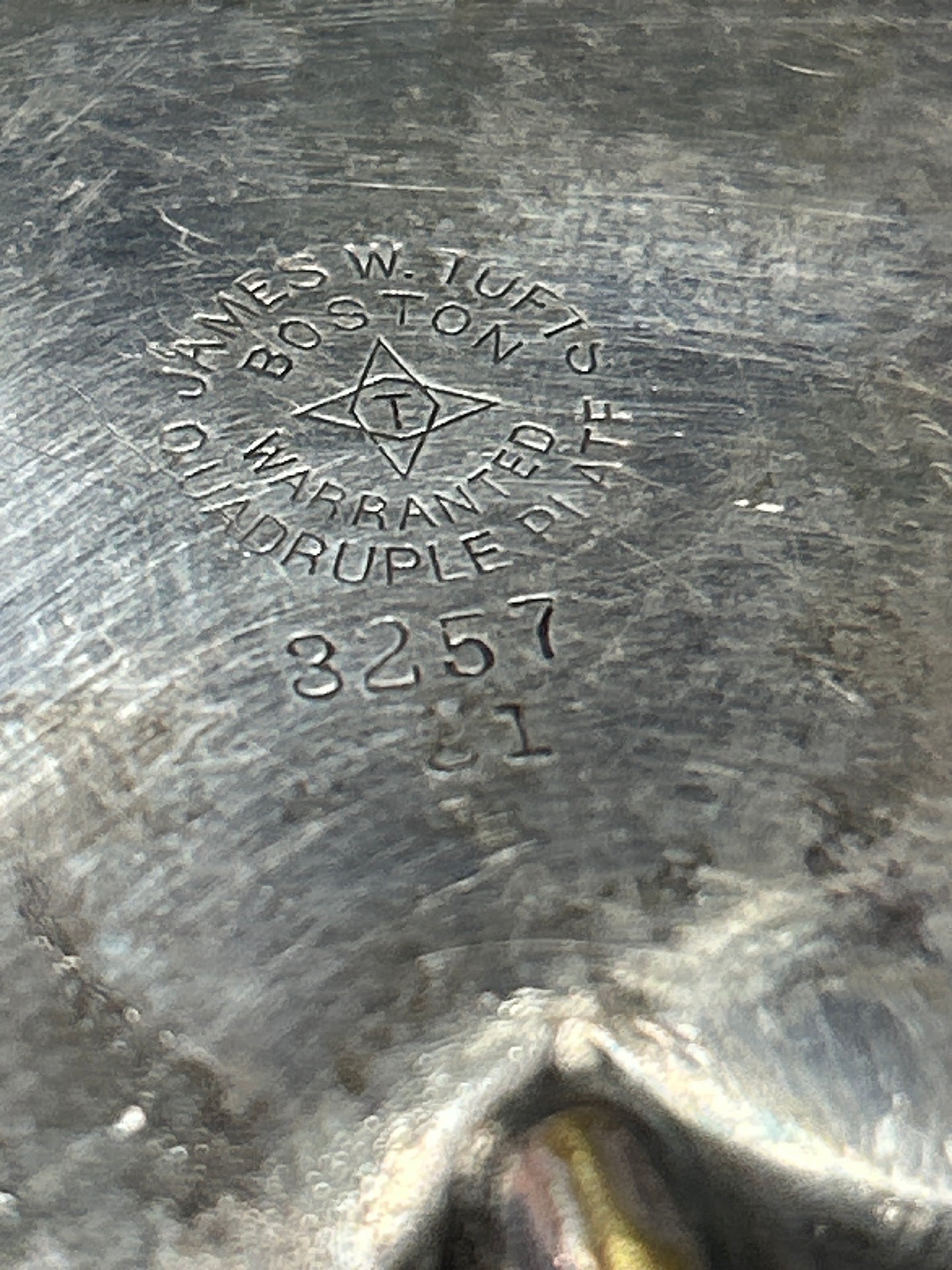 Antique James W Tufts Quadruple Plate Silverplate Smoking (no cups)