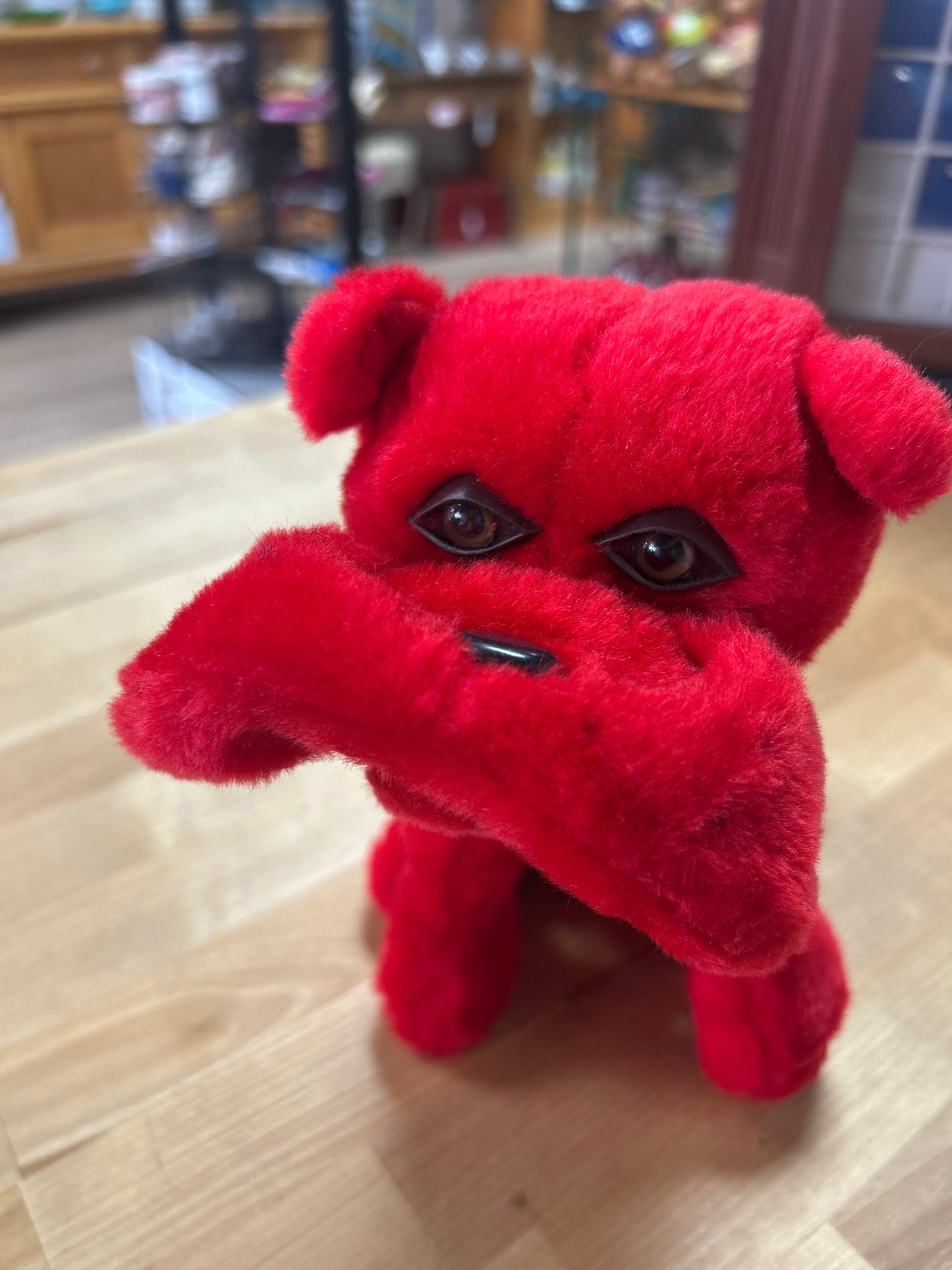 Rhode Island Novelty Red PlushStuffed Animal Bulldog Dog Valentine's Day RARE