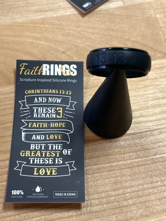 Faith ring Corinthians 13-13 Size 13 Silicone