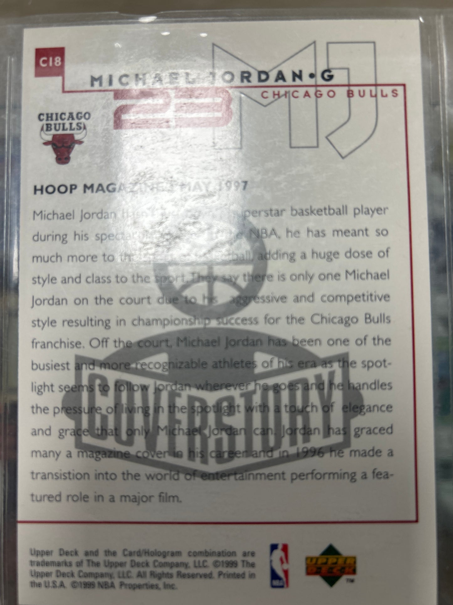 Upper Deck Jordan Jumbo Card “C18”