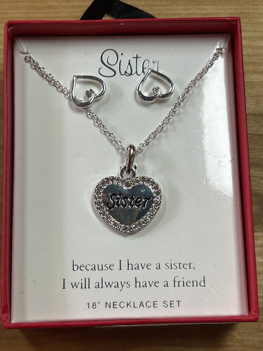 Sister Necklace w/ Earrings