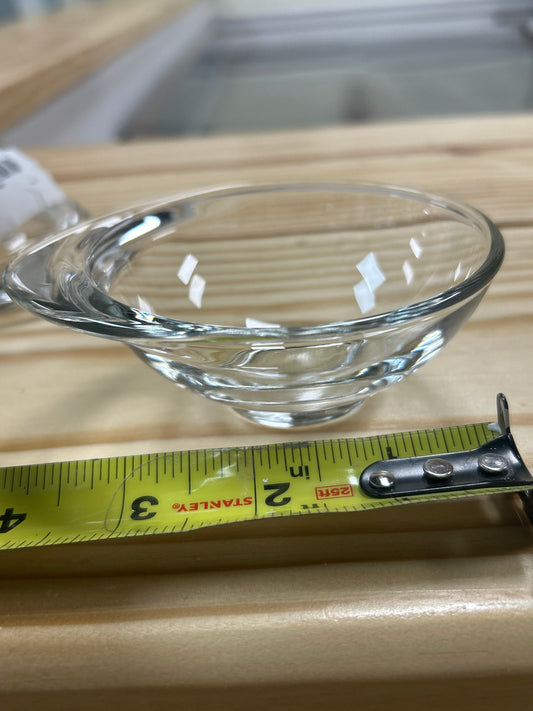 Small glass bowls w/ holding lip (set 4)